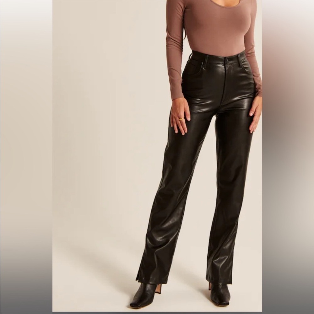 Abercrombie & Fitch Women’s High Rise 90s Relaxed Vegan Leather Pants